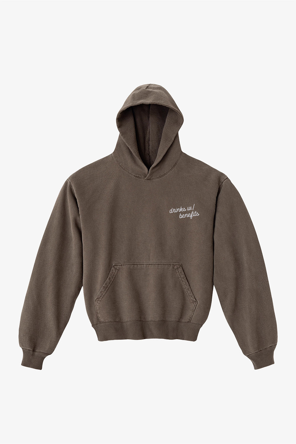Drinks w/ benefits brown hoodie