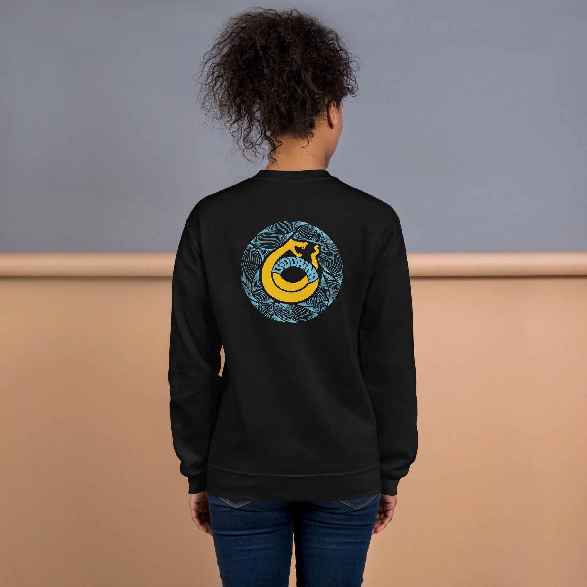 Biddrina's Sweatshirt, Yellow & Blue