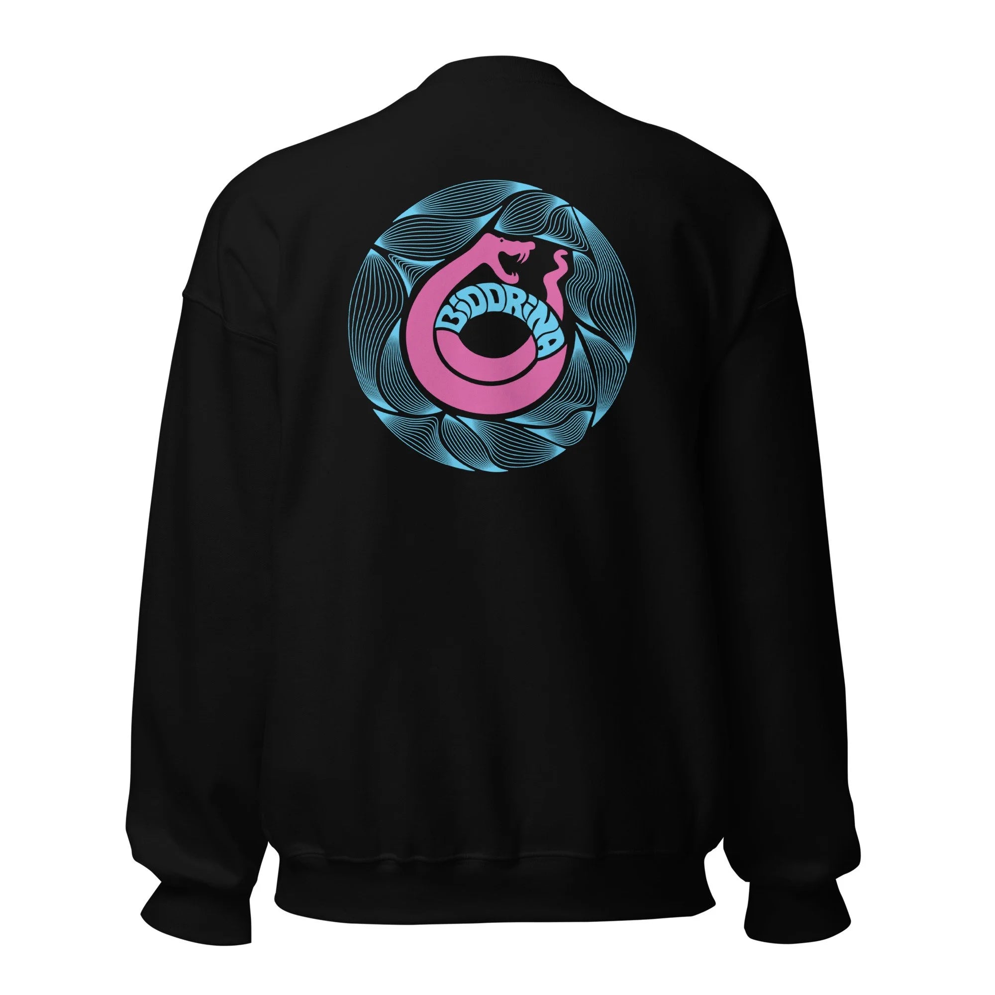 Biddrina's Snake Logo Sweatshirt, Pink & Blue