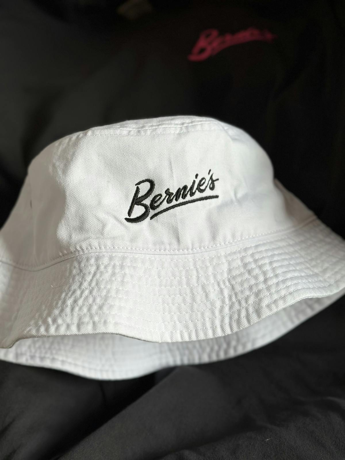 Bernie's White Bucket Hat