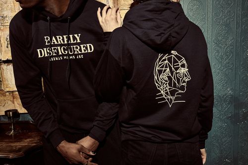 Barely Disfigured Black Hoodie