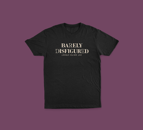 Barely Disfigured Black T shirt