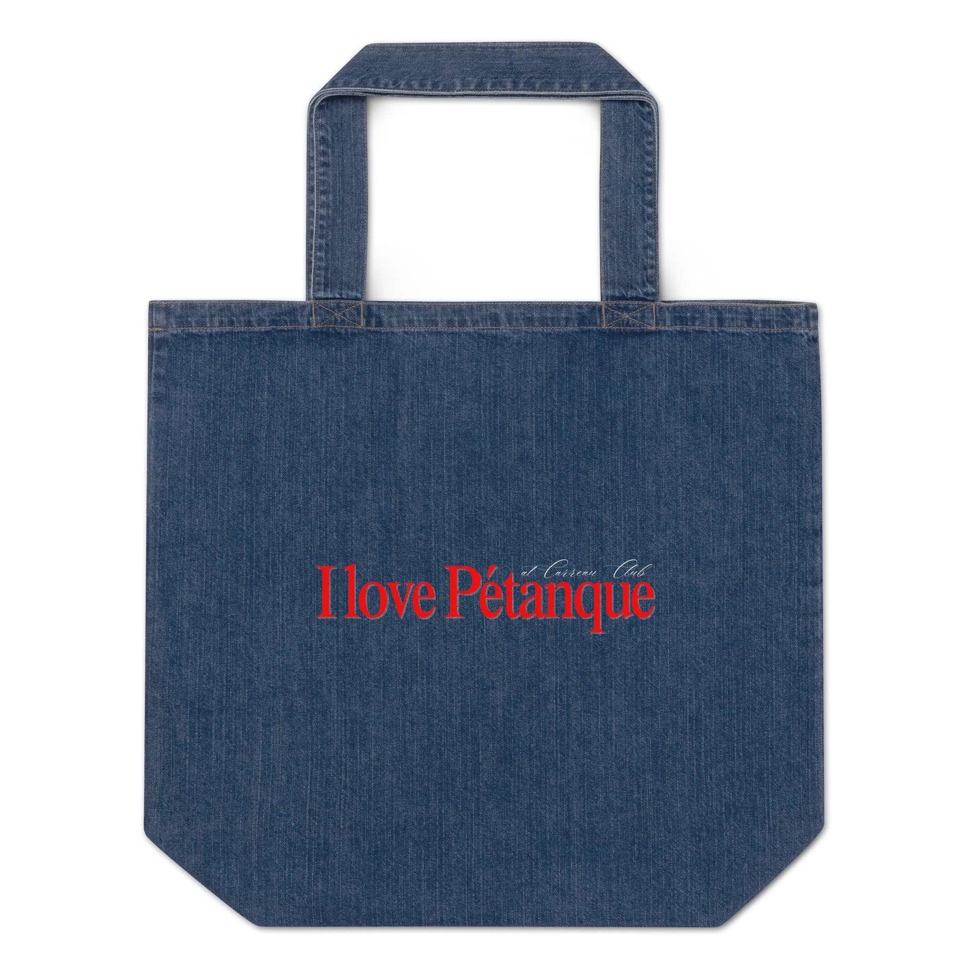 Carreau Club I love Pétanque Denim Oversized Tote