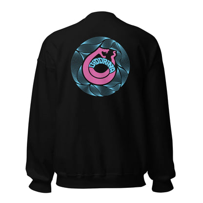 Biddrina's Snake Logo Sweatshirt, Pink & Blue
