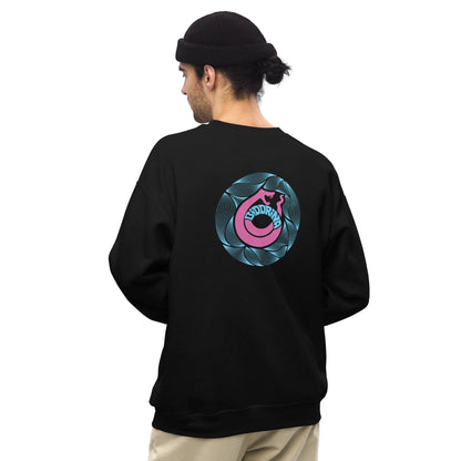 Biddrina's Snake Logo Sweatshirt, Pink & Blue